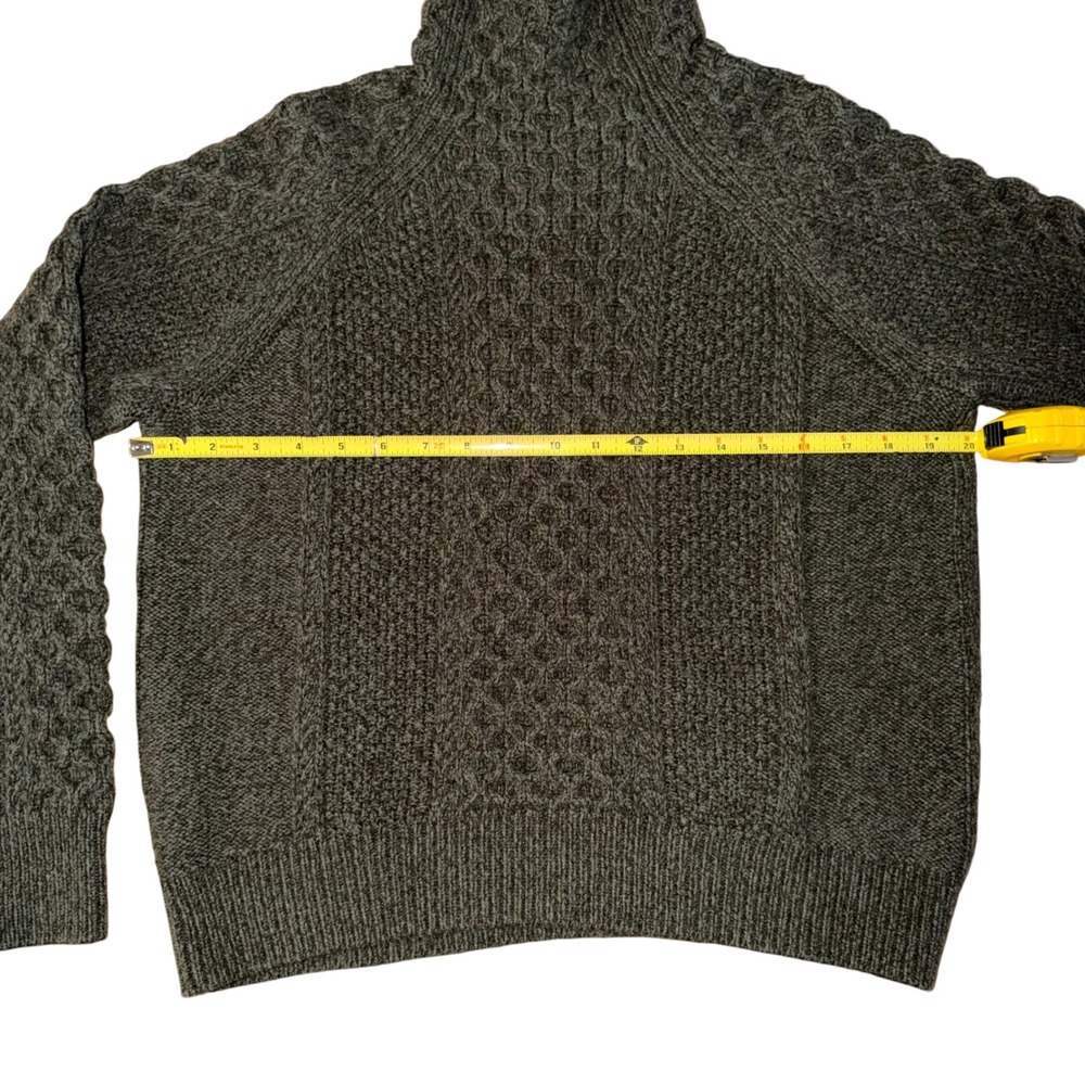 Vince Wool Cashmere Cable Knit Turtleneck Sweater S Gray Chunky - Picture 3 of 7